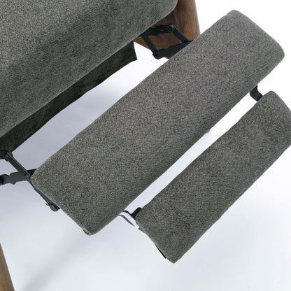 Poltrona reclinabile Saugus Wood Arm Push Back - Carbone