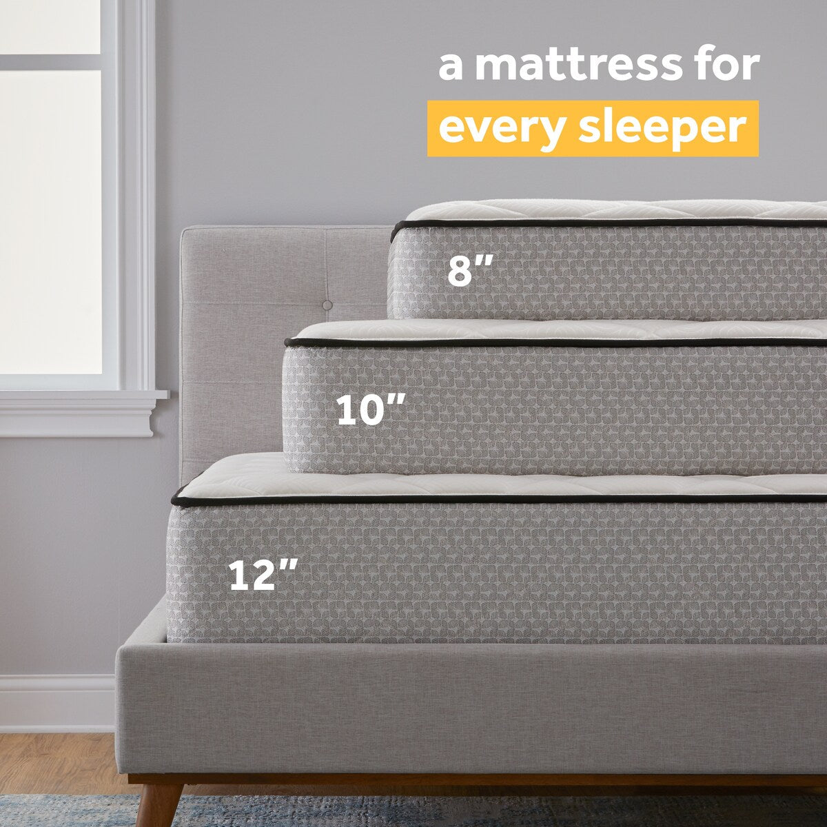 Materasso a molle insacchettate Sealy da 10 pollici in una scatola