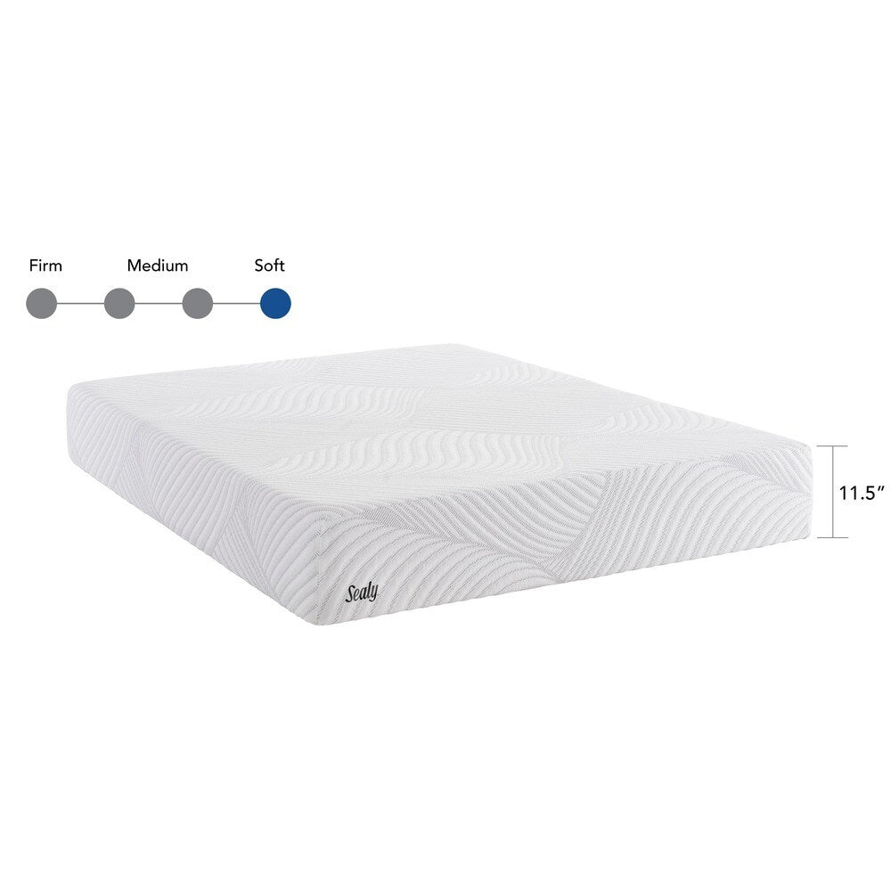 Set di materassi regolabili Sealy Conform Essentials Plush Split California King-size in memory foam gel da 11,5 pollici