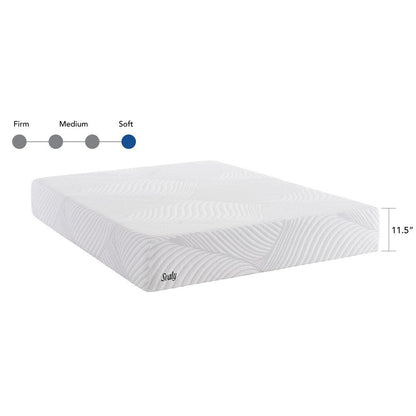 Materasso in memory foam Sealy Conform Essentials Plush da 11,5 pollici, California King-size, diviso in gel