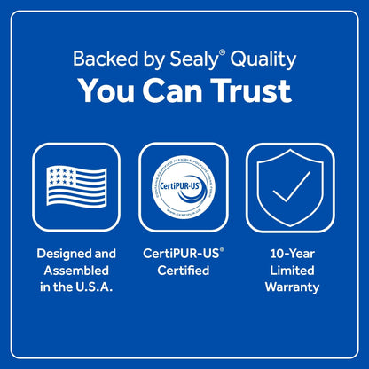 Materasso a molle Sealy Dudley Chase 14.5 con parte superiore media e 9 basi