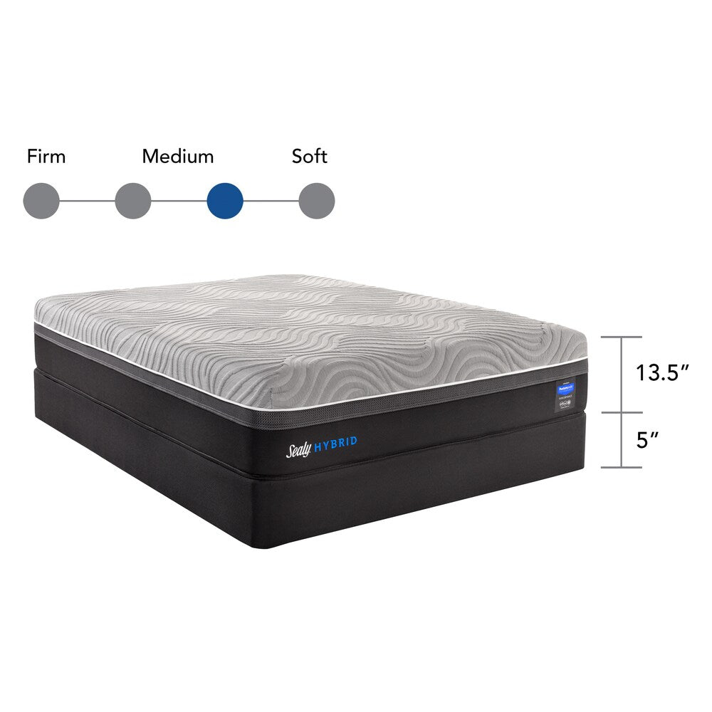 Set di materassi Sealy Hybrid Performance da 13,5 pollici, modello California King-size