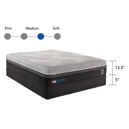 Set di materassi Sealy Hybrid Performance da 13,5 pollici, modello California King-size