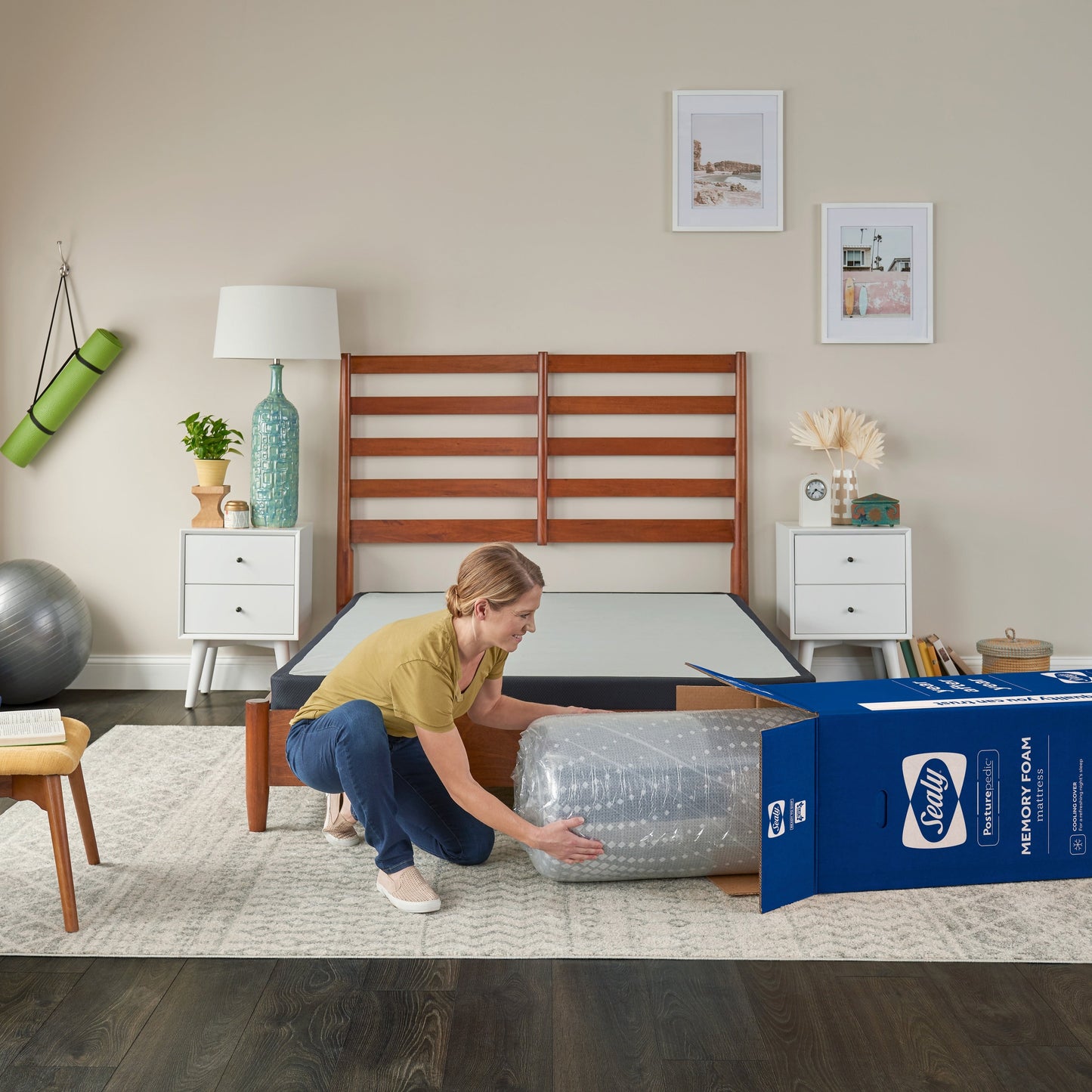 Materasso in memory foam Sealy Posturepedic da 11 pollici