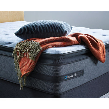 Set di materassi Sealy Posturepedic Hames Valley Plush Euro Pillow Top California King-size - Bianco