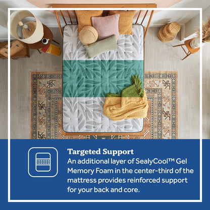 Set di materassi Sealy Posturepedic Spring Reed da 15 pollici con federa Euro Pillow Top di medie dimensioni