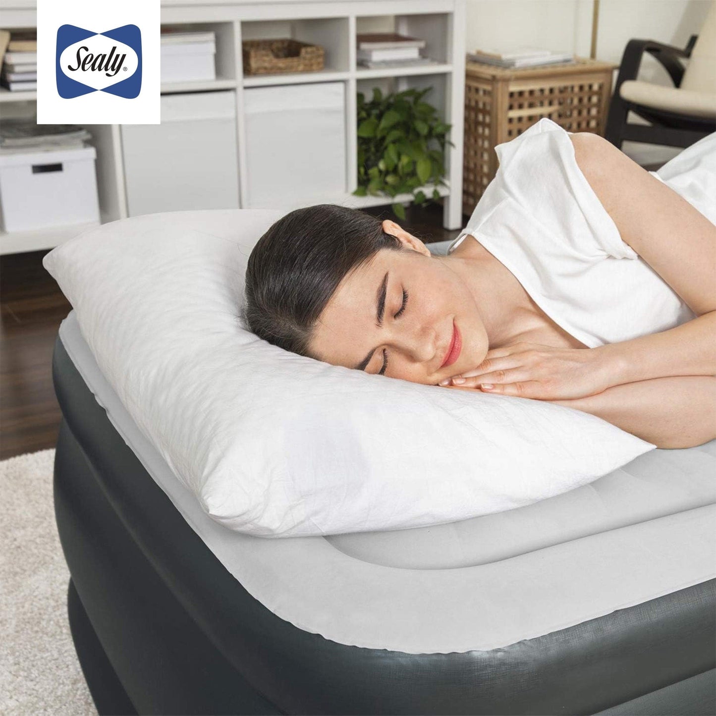 Materasso ad aria Sealy Tritech Twin Sized 20 per 2 persone con pompa AC integrata e borsa