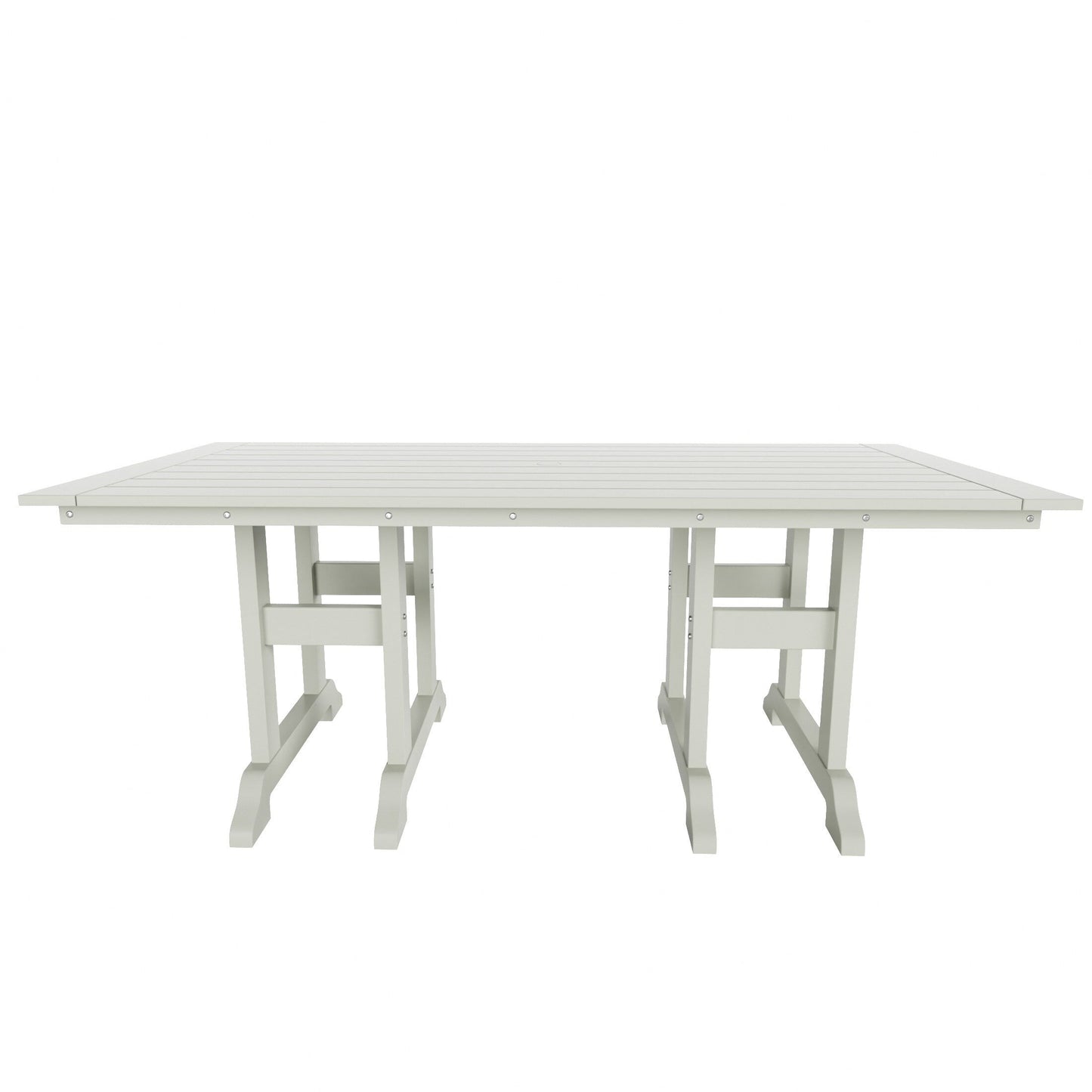 Set da pranzo da esterno ecologico per tutte le stagioni, rettangolare, in polietilene, da 6 pezzi, con panca, Polytrends Altura