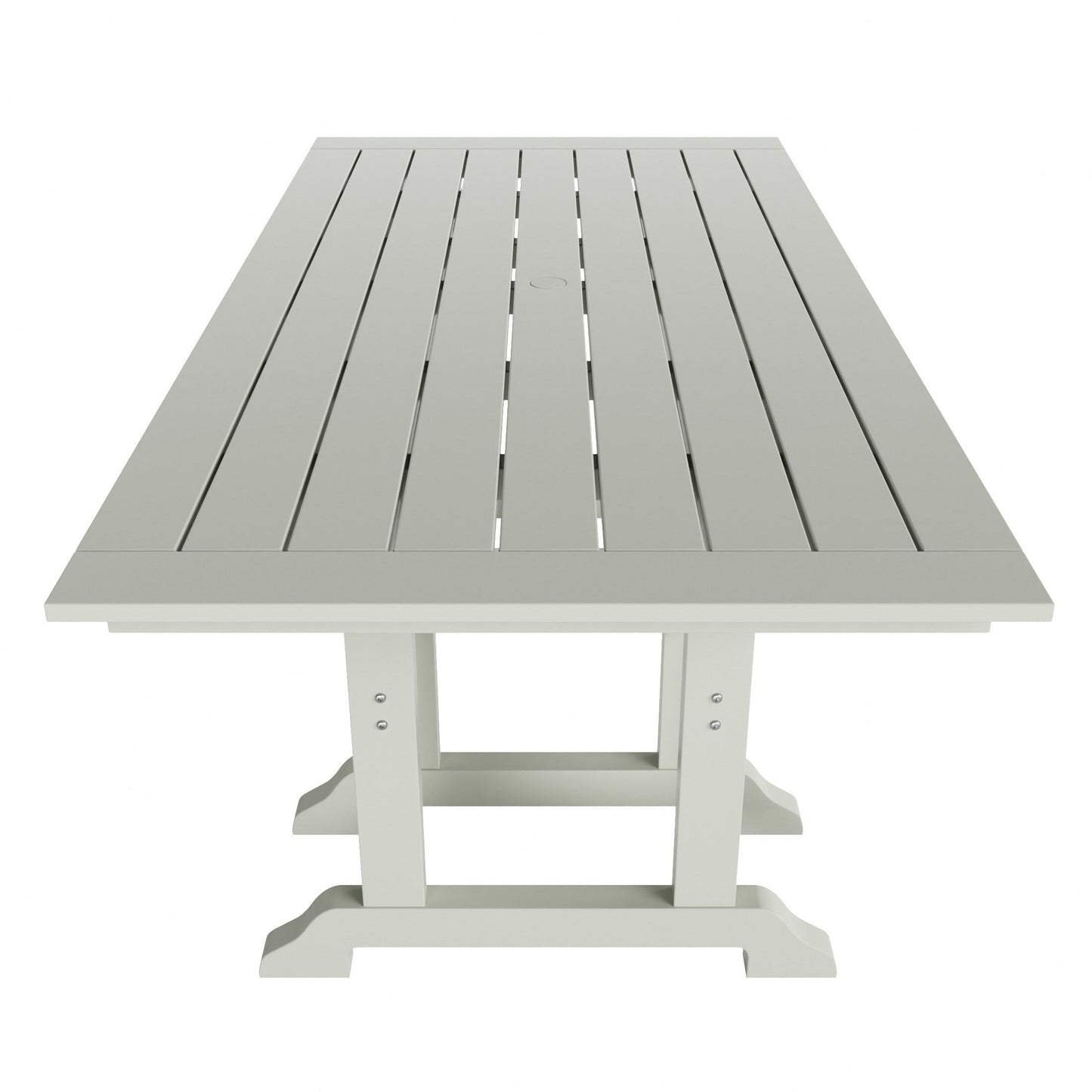 Polytrends Altura Set da pranzo da esterno ecologico in polietilene, 7 pezzi, per tutte le stagioni, con poltrone