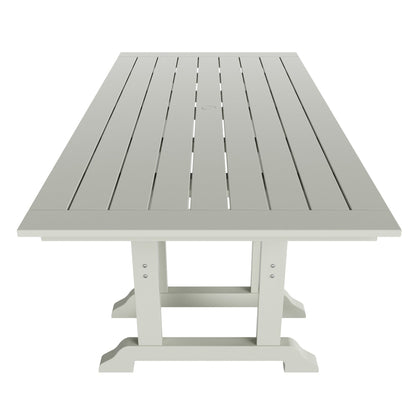 Polytrends Altura Set da pranzo da esterno ecologico in polietilene, 7 pezzi, per tutte le stagioni, con poltrone