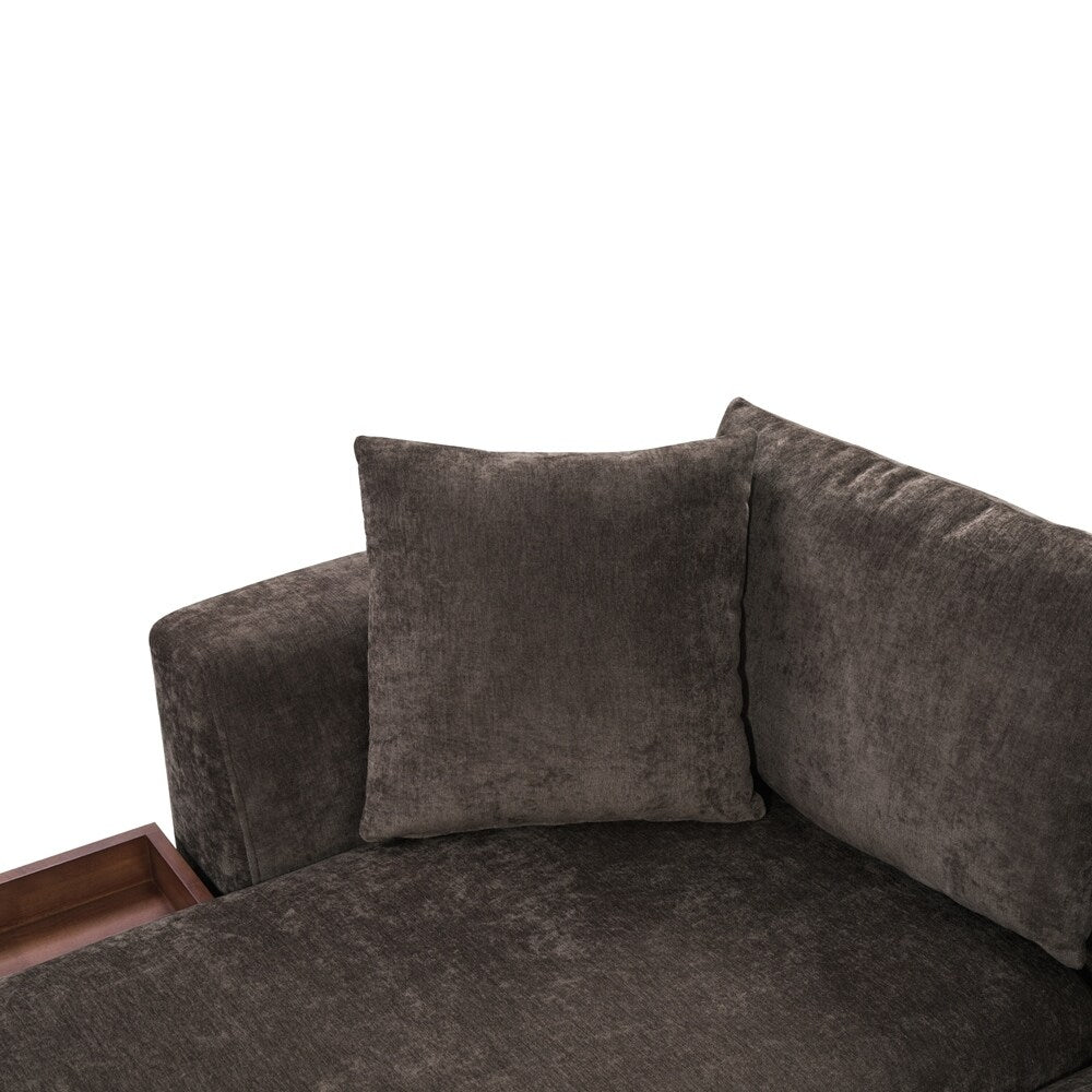 Divano componibile da 93,7 pollici, divano a L, divano imbottito