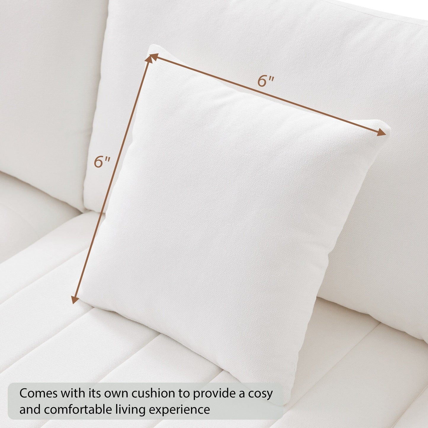 Divano componibile con strisce verticali, 2 cuscini, divano a 5 posti con pouf trasformabile, varie combinazioni, a forma di L