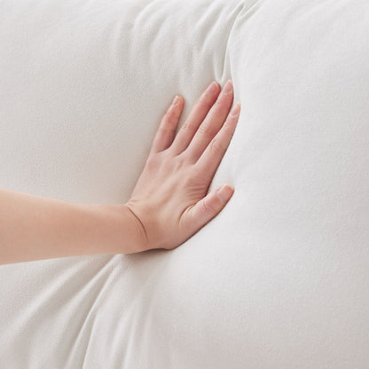 Divano componibile con strisce verticali, 2 cuscini, divano a 5 posti con pouf trasformabile, varie combinazioni, a forma di L