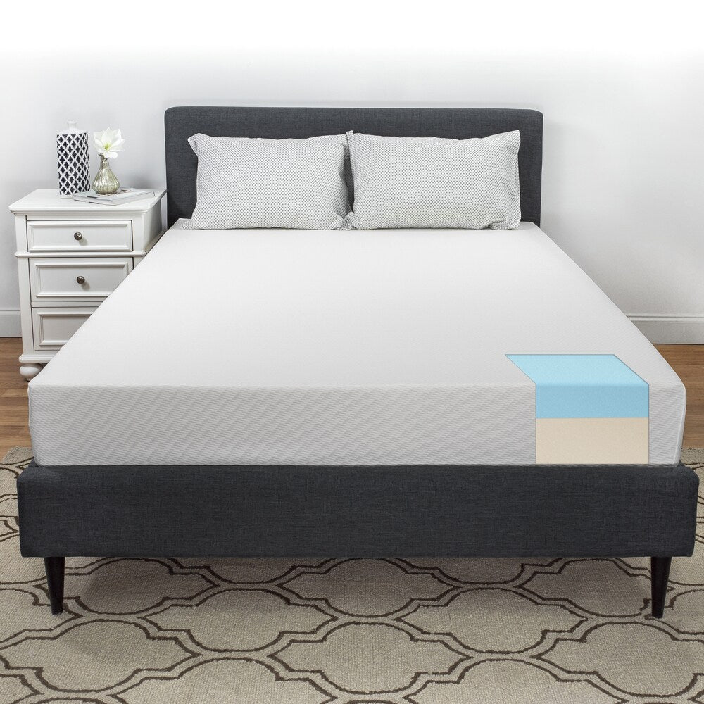 Materasso in schiuma gel comfort Select Luxury da 10 pollici - Bianco