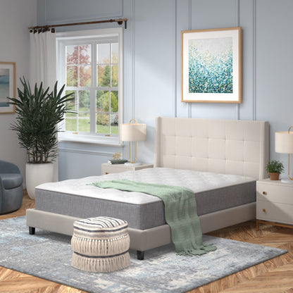 Seleziona il materasso ibrido trapuntato in schiuma di gel da 12 pollici di lusso, di media rigidità