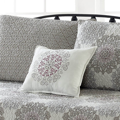 Set copriletto da giorno Serenta in misto cotone, 6 pezzi - 75 x 39