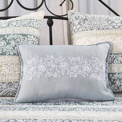 Set copriletto da giorno Serenta in misto cotone, 6 pezzi - 75 x 39