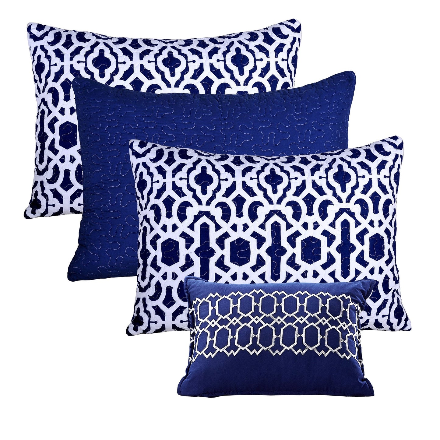 Set copriletto da giorno Serenta in misto cotone, 6 pezzi - 75 x 39