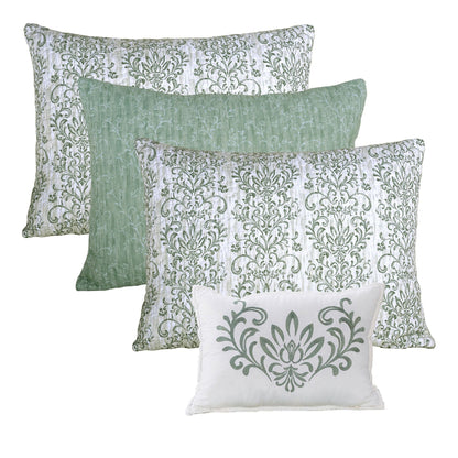 Set copriletto da giorno Serenta in misto cotone, 6 pezzi - 75 x 39