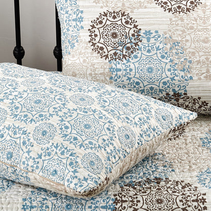 Set copriletto da giorno Serenta in misto cotone, 6 pezzi - 75 x 39