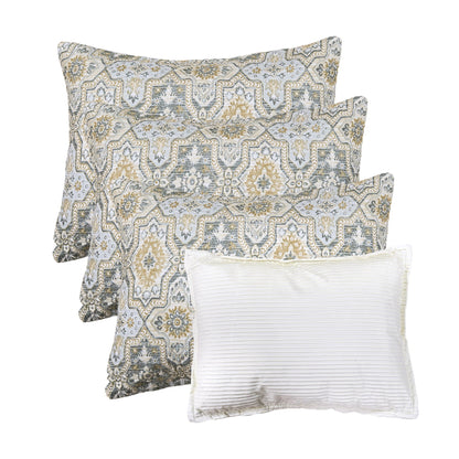 Set copriletto da giorno Serenta in misto cotone, 6 pezzi - 75 x 39