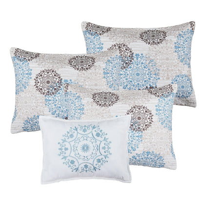 Set copriletto da giorno Serenta in misto cotone, 6 pezzi - 75 x 39