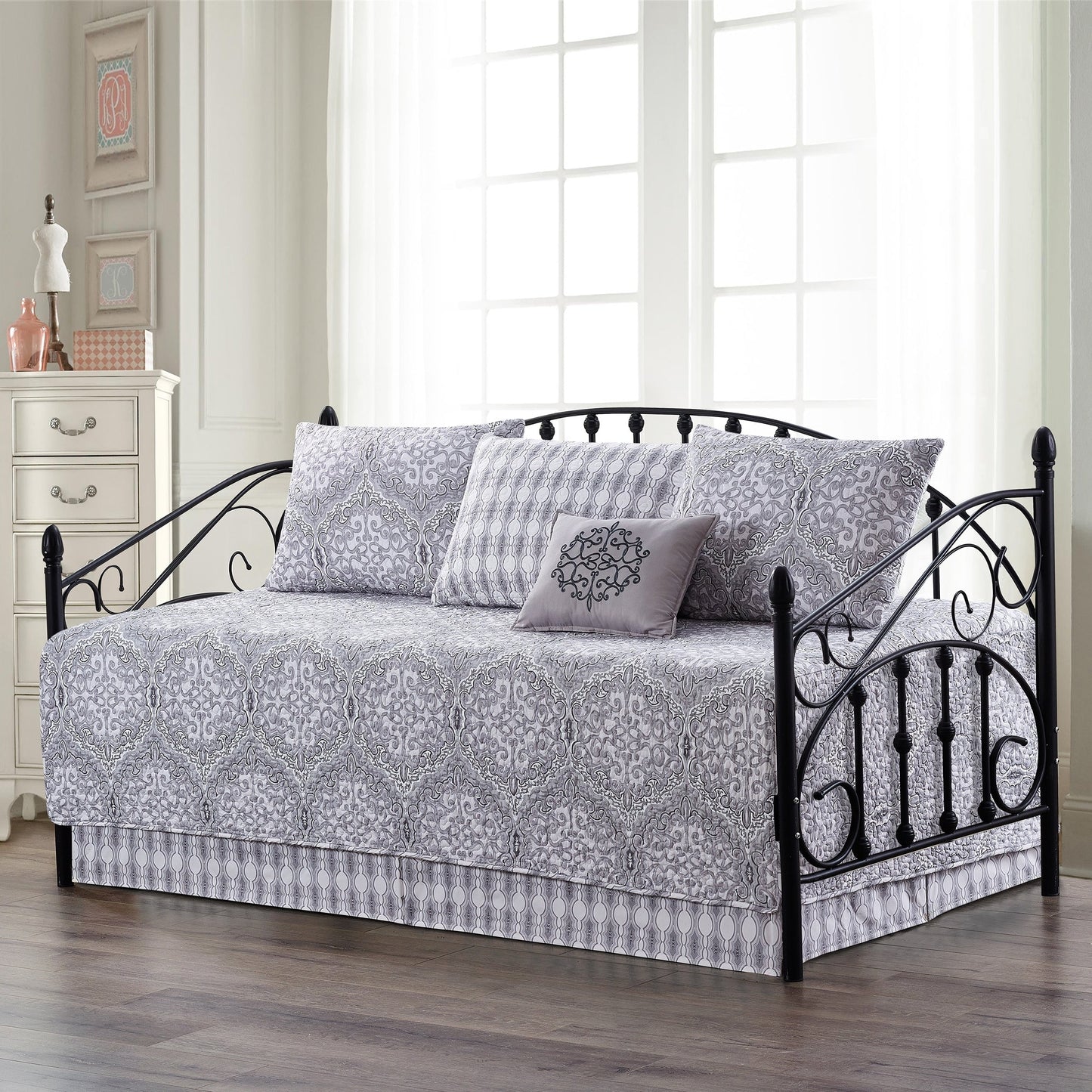 Set copriletto da giorno Serenta in misto cotone, 6 pezzi - 75 x 39