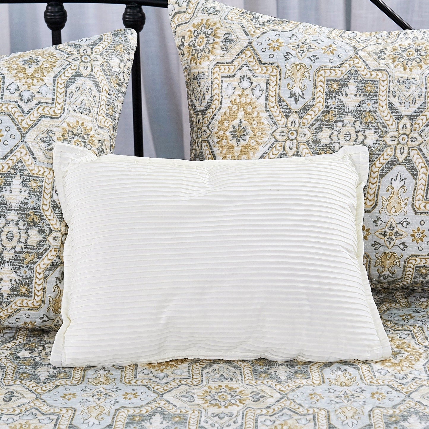 Set copriletto da giorno Serenta in misto cotone, 6 pezzi - 75 x 39