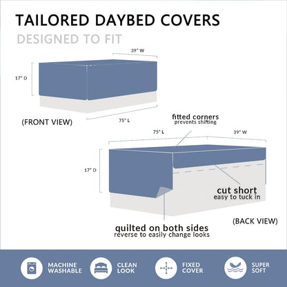 Set copriletto da giorno Serenta in misto cotone, 6 pezzi - 75 x 39