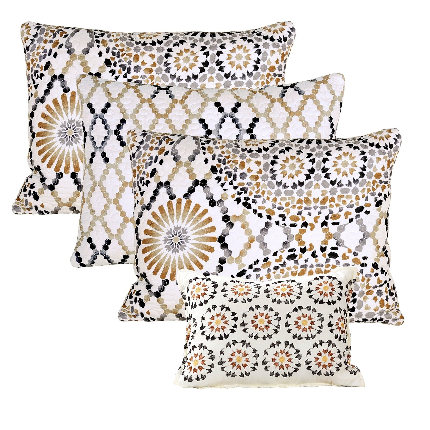 Set copriletto da giorno Serenta in misto cotone, 6 pezzi - 75 x 39