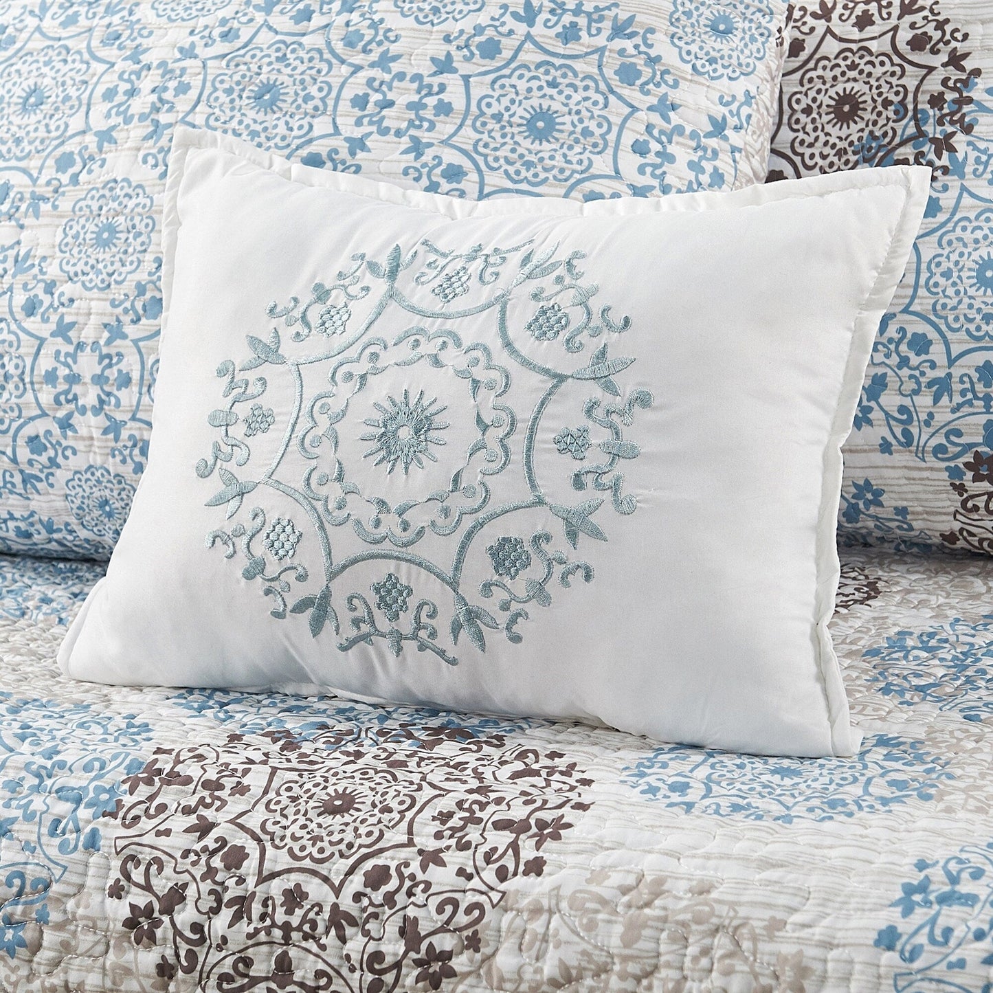 Set copriletto da giorno Serenta in misto cotone, 6 pezzi - 75 x 39