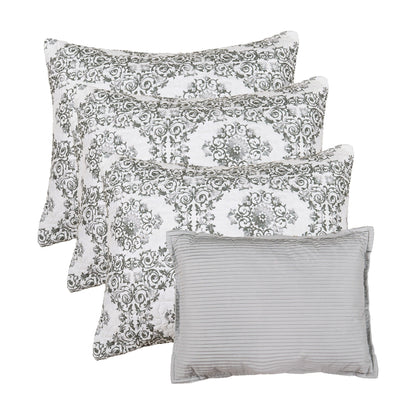 Set copriletto da giorno Serenta in misto cotone, 6 pezzi - 75 x 39