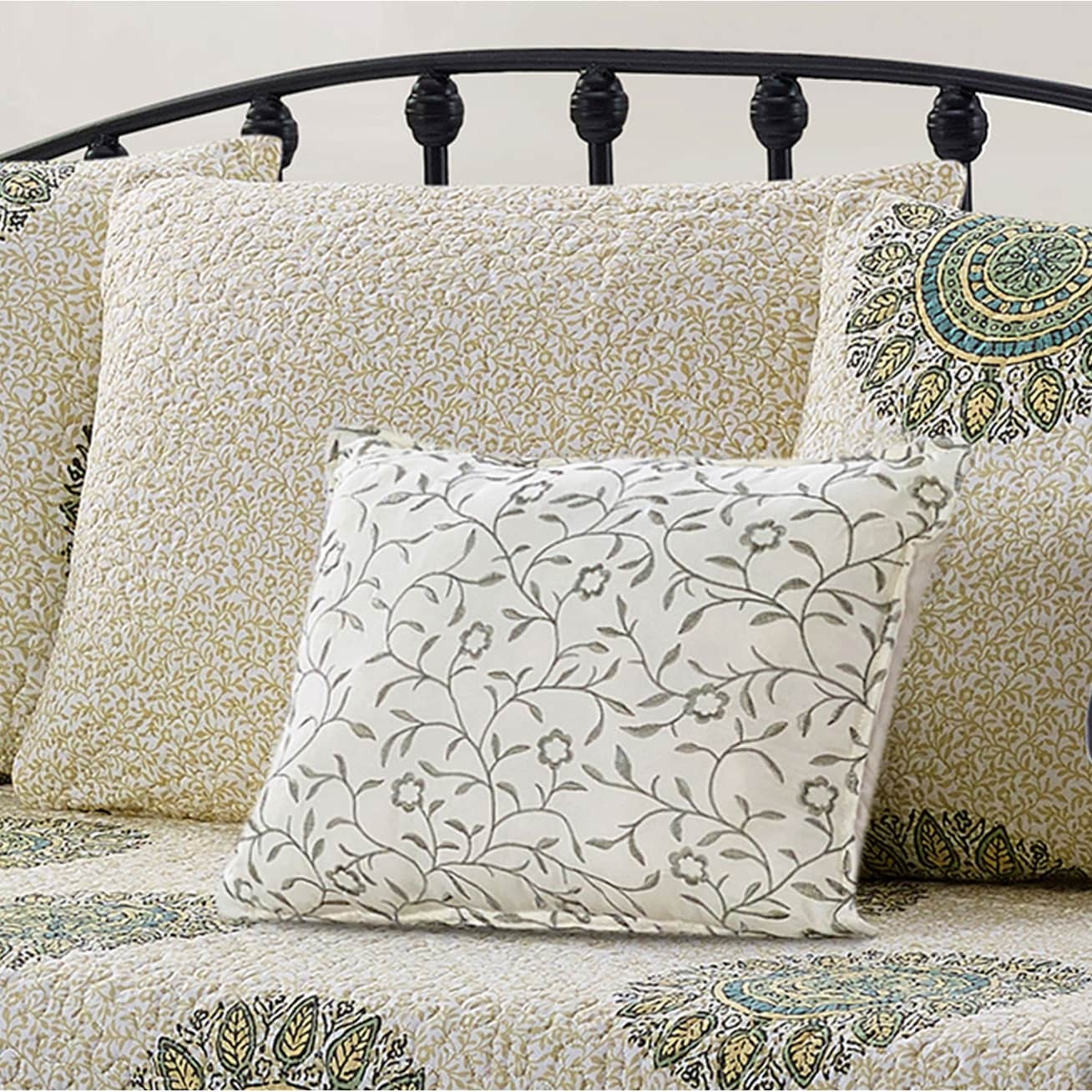 Set copriletto da giorno Serenta in misto cotone, 6 pezzi - 75 x 39