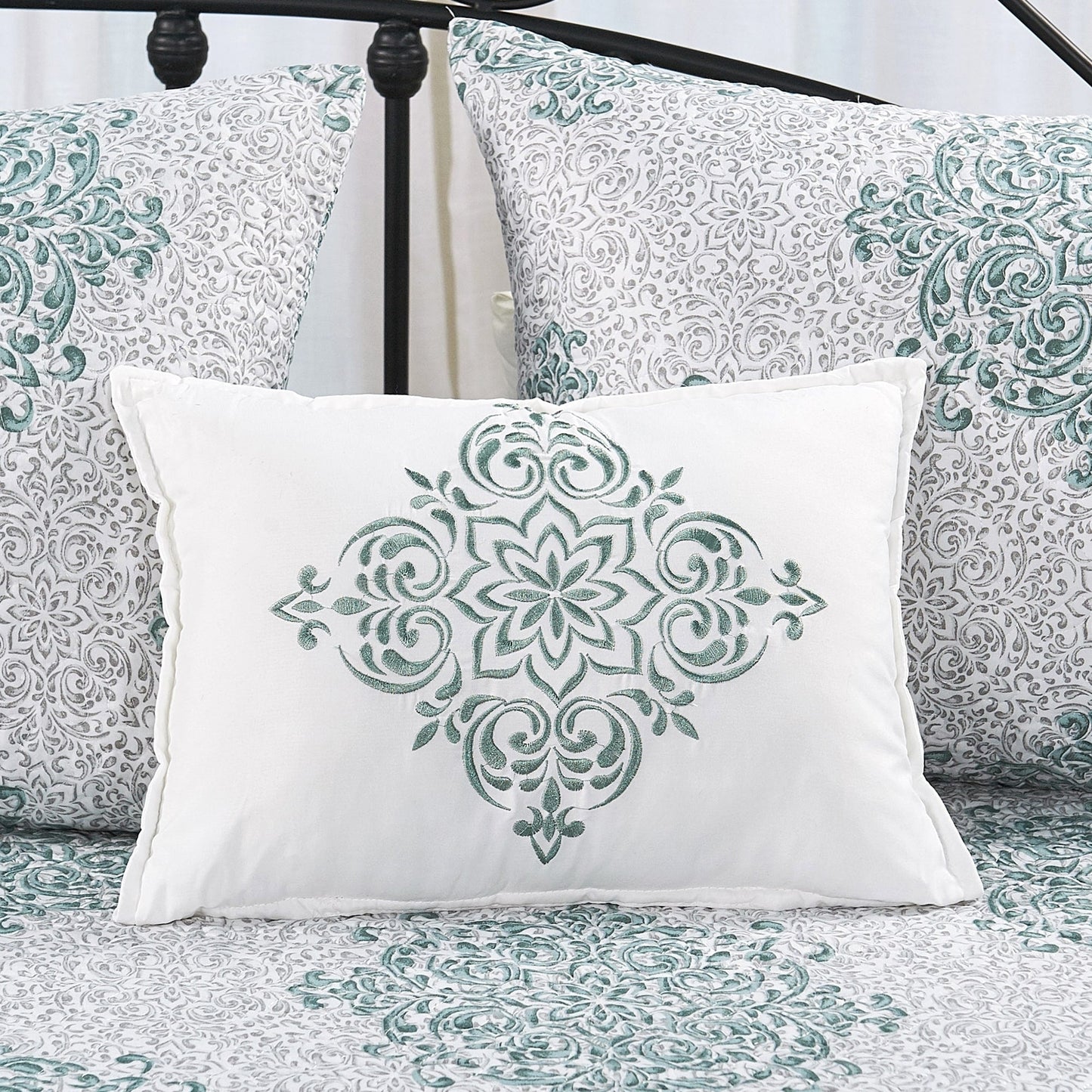 Set copriletto da giorno Serenta in misto cotone, 6 pezzi - 75 x 39