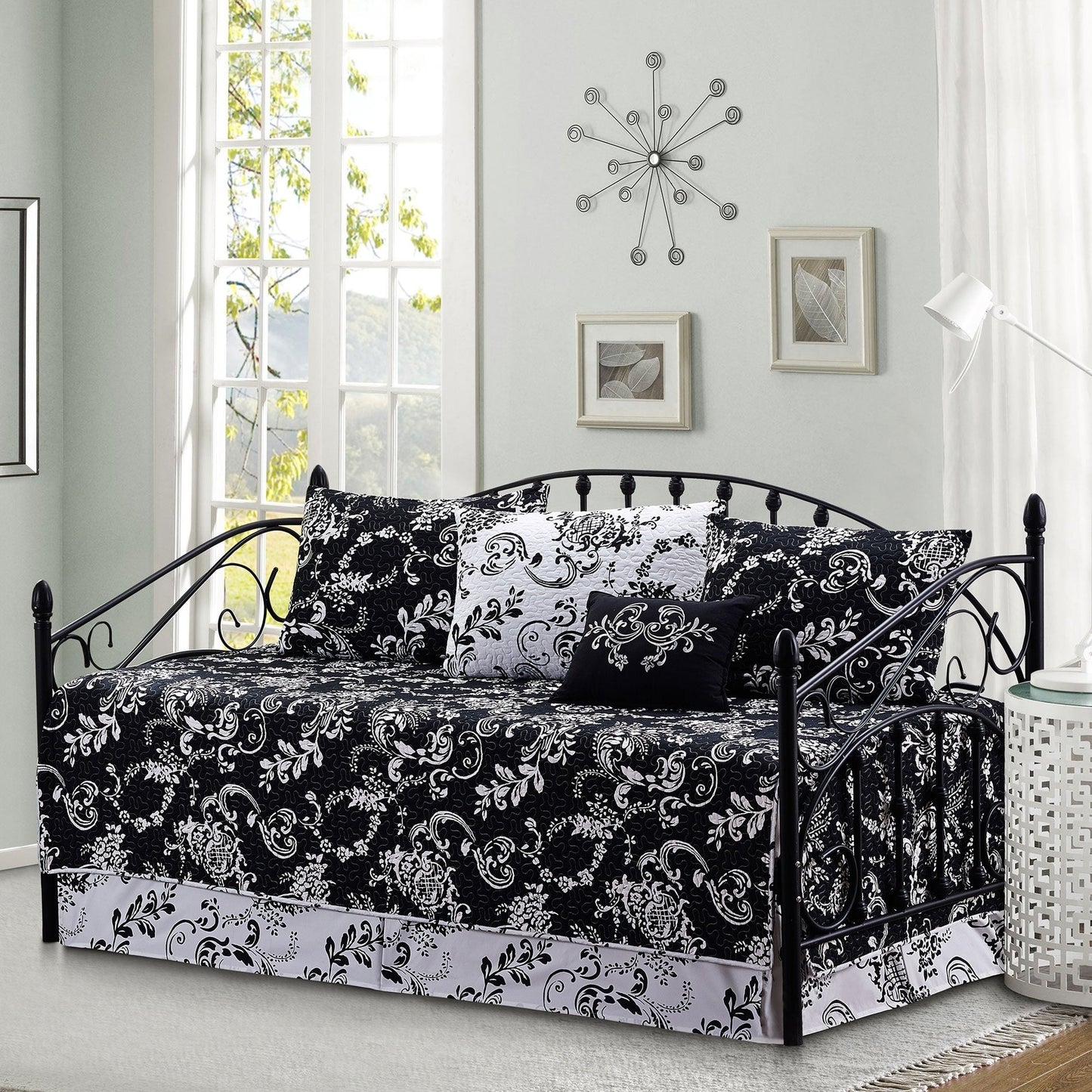 Set copriletto da giorno Serenta in misto cotone, 6 pezzi - 75 x 39