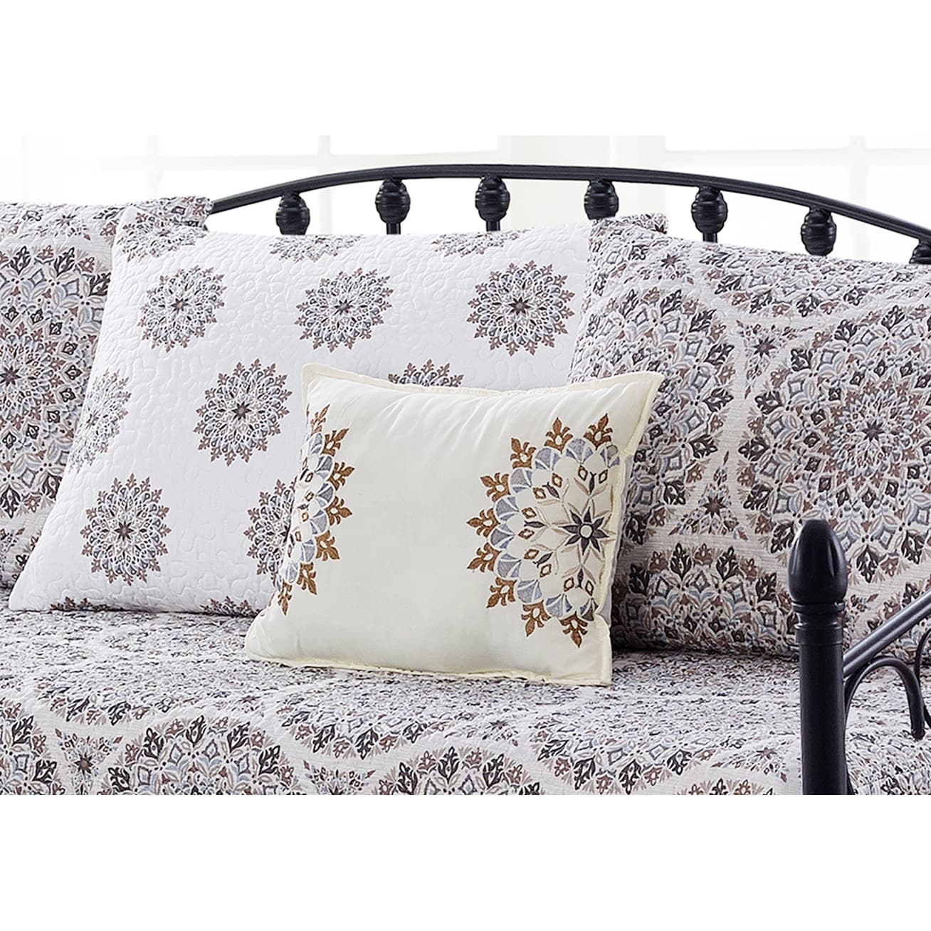Set copriletto da giorno Serenta in misto cotone, 6 pezzi - 75 x 39