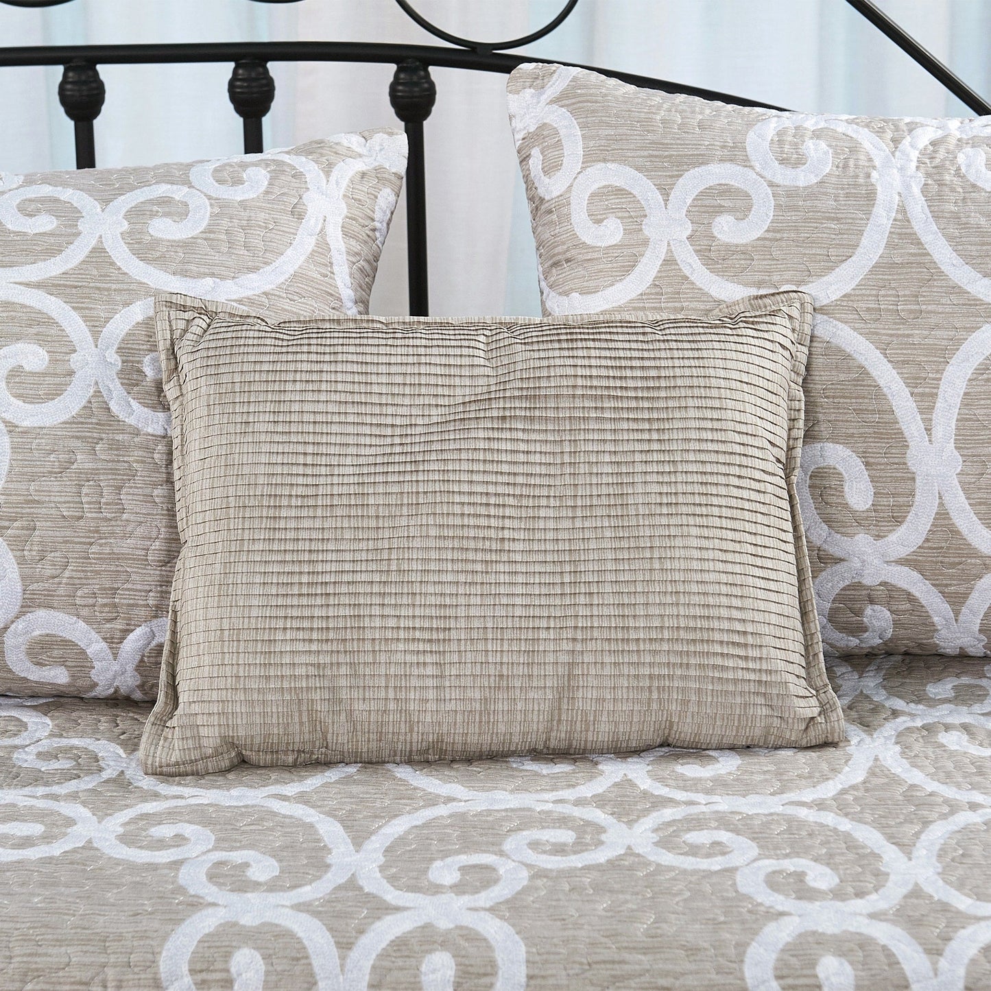 Set copriletto da giorno Serenta in misto cotone, 6 pezzi - 75 x 39