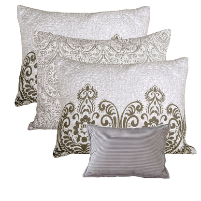 Set copriletto da giorno Serenta in misto cotone, 6 pezzi - 75 x 39
