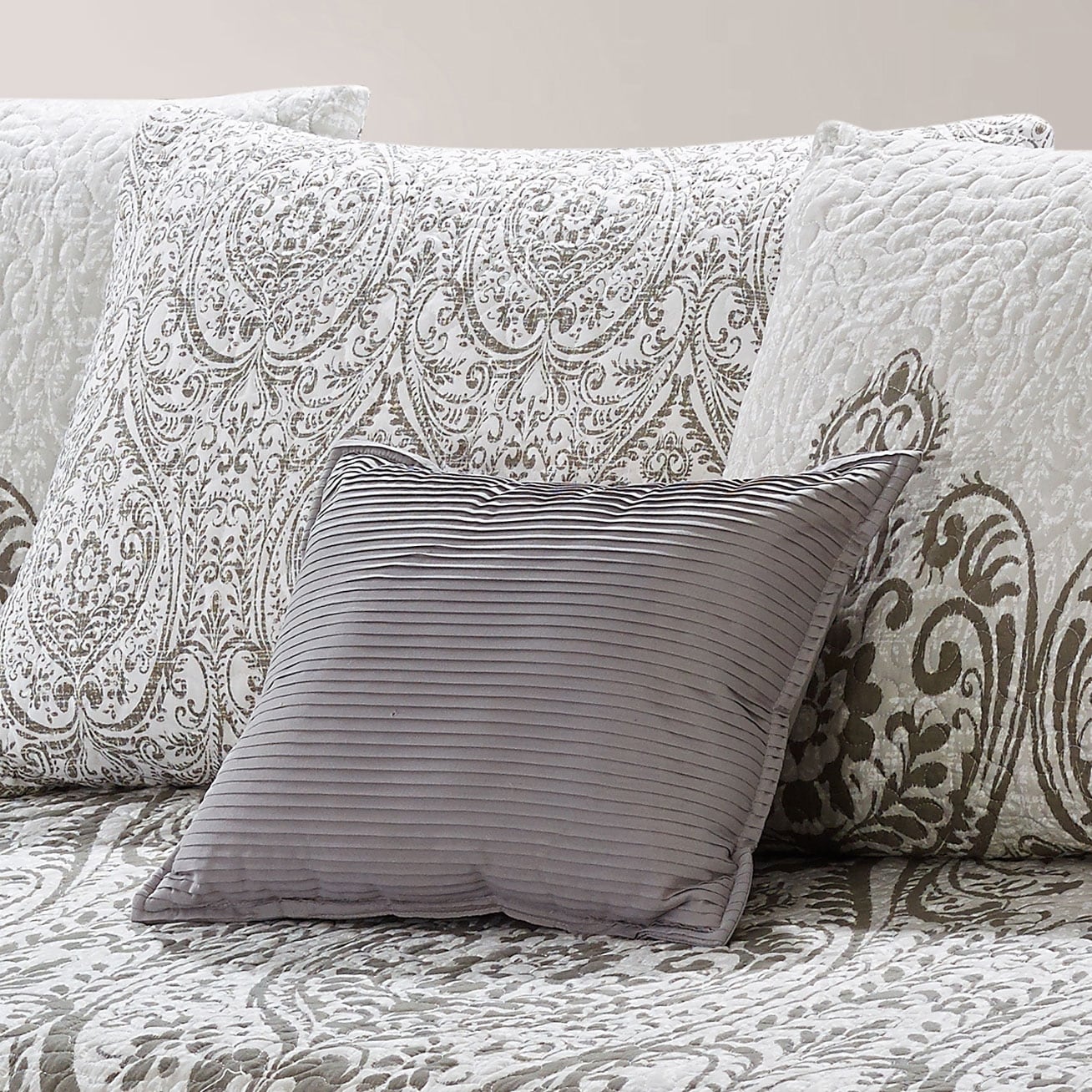 Set copriletto da giorno Serenta in misto cotone, 6 pezzi - 75 x 39