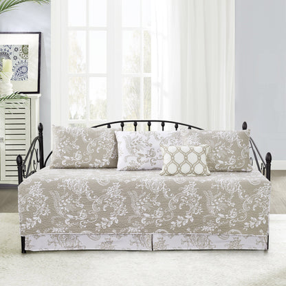 Set copriletto da giorno Serenta in misto cotone, 6 pezzi - 75 x 39