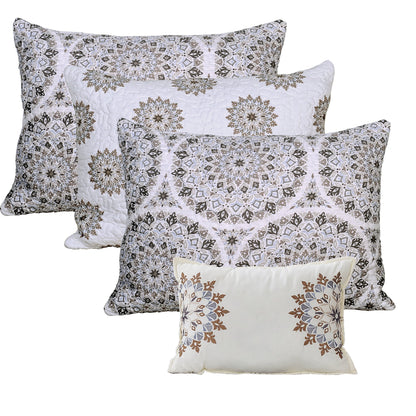 Set copriletto da giorno Serenta in misto cotone, 6 pezzi - 75 x 39