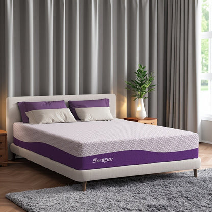 Materasso in memory foam con infusione di gel Sersper da 10 pollici, adatto per letti regolabili