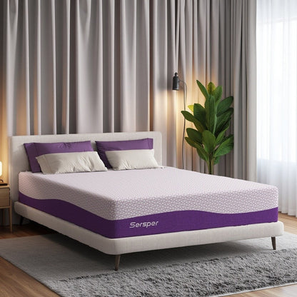 Materasso in memory foam con infusione di gel Sersper da 10 pollici, adatto per letti regolabili