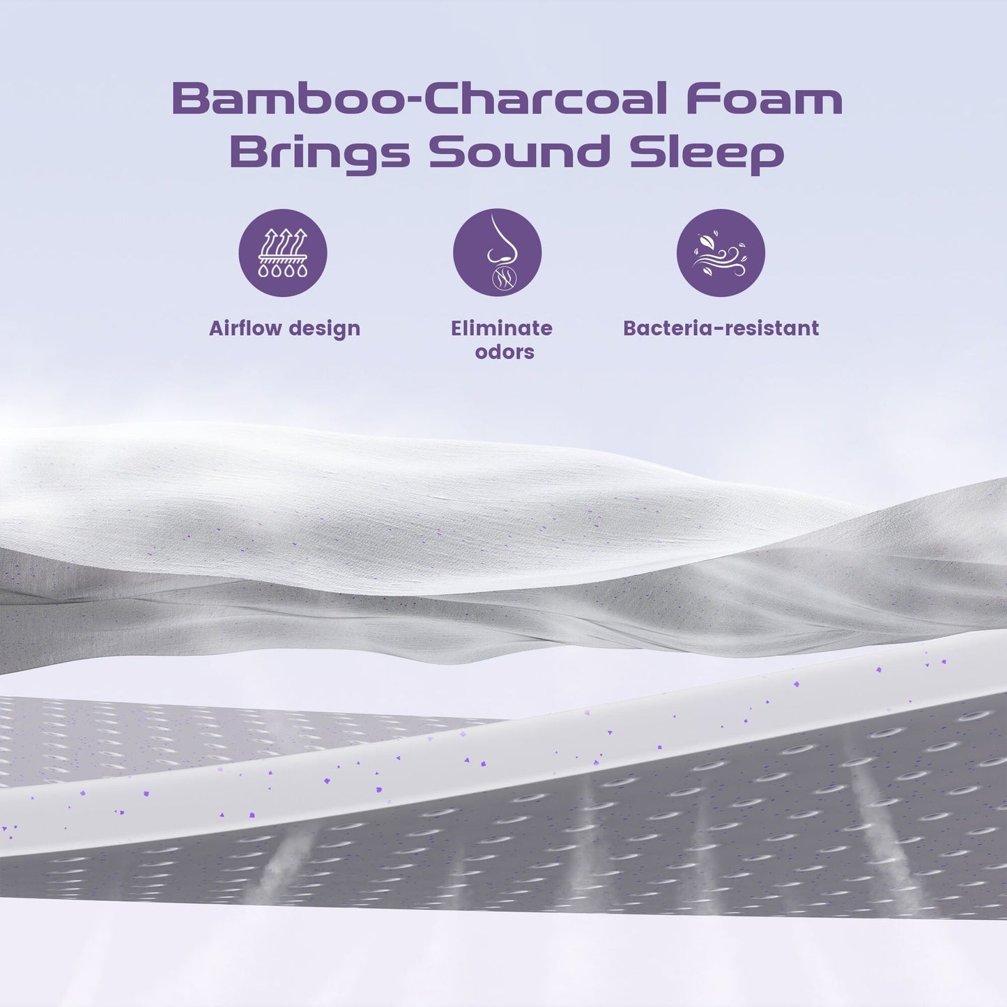 Materasso in memory foam con gel rinfrescante Sersper da 12 pollici, traspirante e delicato sulla pelle, compatibile con letti regolabili