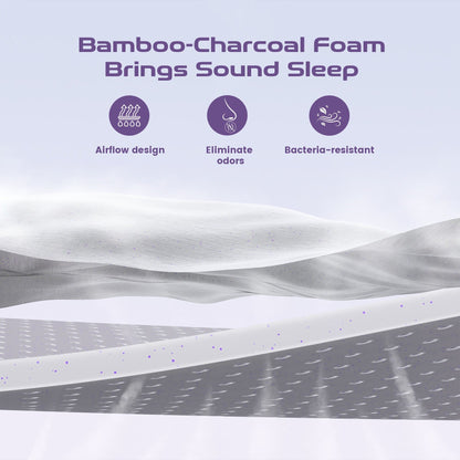 Materasso in memory foam con gel rinfrescante Sersper da 12 pollici, traspirante e delicato sulla pelle, compatibile con letti regolabili