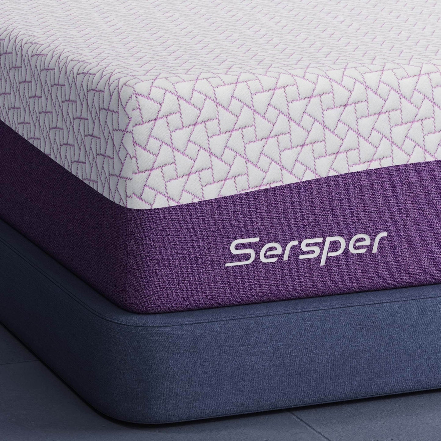 Materasso in memory foam Sersper da 14 pollici, media rigidità, compatibile con letti regolabili, CetriPUR-US - N/D