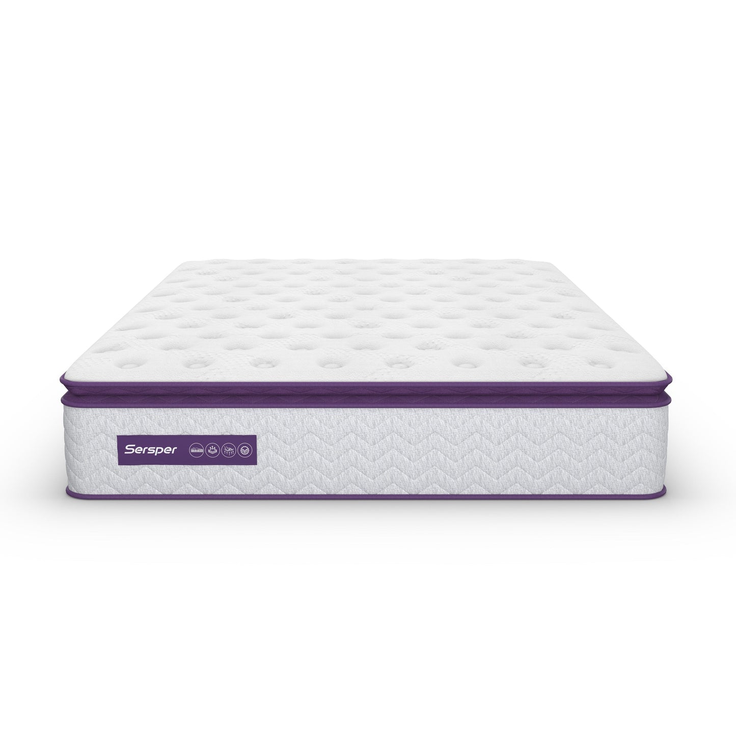 Materasso ibrido Sersper in memory foam e molle interne di medie dimensioni da 8 pollici, materasso Pillow Top