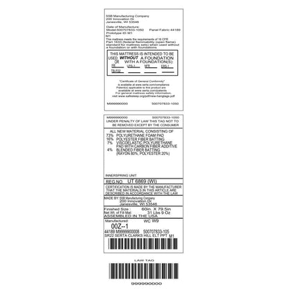 Materasso Serta Clarks Hill 15 Plush Pillow Top.