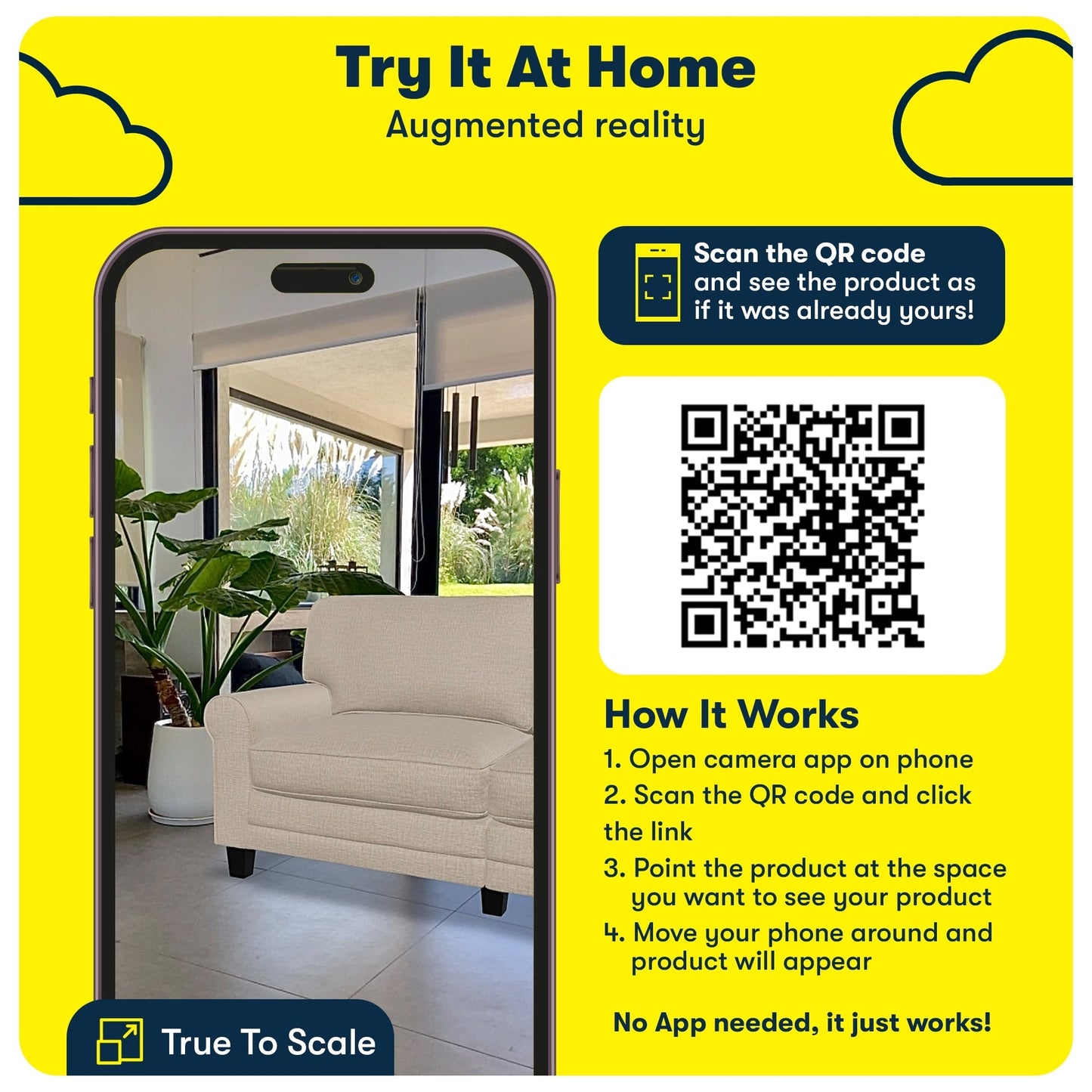 Divano con braccioli arrotolati Serta Copenhagen 73, in poliestere di facile manutenzione, schienale morbido, cuscini di seduta a molle insacchettate