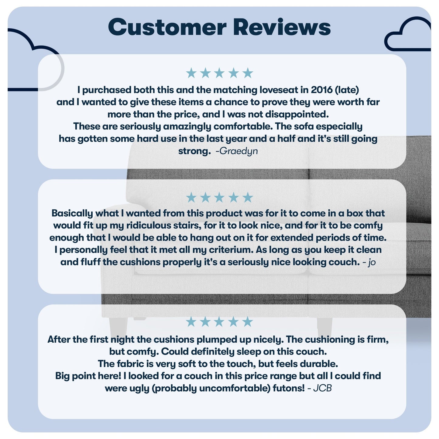 Divano con braccioli arrotolati Serta Copenhagen 73, in poliestere di facile manutenzione, schienale morbido, cuscini di seduta a molle insacchettate